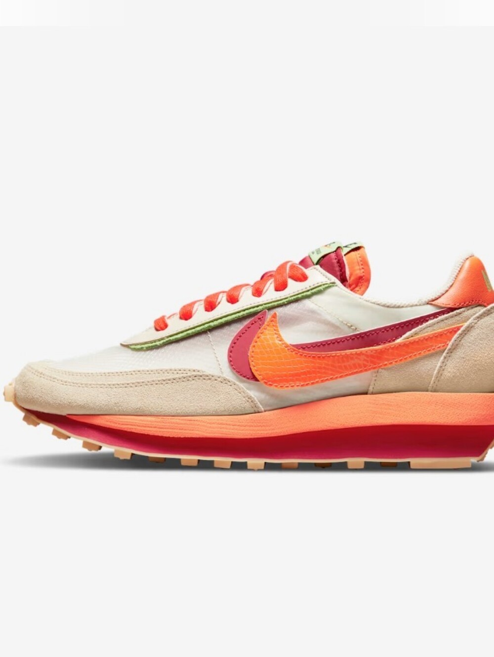 Nike LDWaffle x sacai x CLOT Orange Blaze